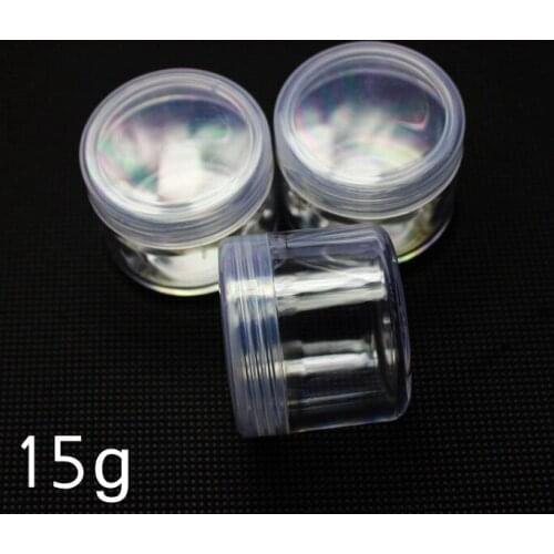 50pcs wholesale 15g Clear Empty small plastic jars bottles cosmetic jar, 15 ml PP jar with Transparent screw cap