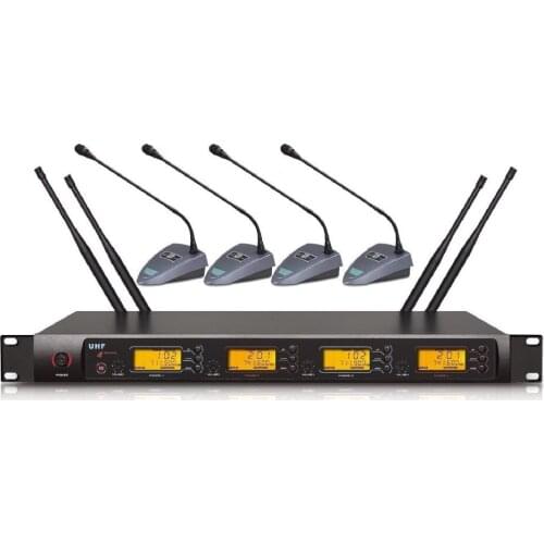 Bolymic Four channels Desktop Conference Room Wireless Microphone With Gooseneck System