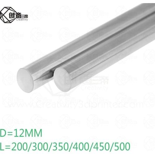 3D Printers Parts Optical Axis 12mm (200 300 350 400 450 500 mm) Linear Shaft Smooth Rods Rail Chrome Plated Guide Slide part 3d