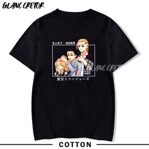 2021 Tokyo Revengers T Shirt Men Streetwear Harajuku Japanese Anime T-Shirt Short Sleeve Cotton Summer Tee Handsome Top