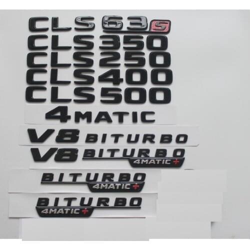 Gloss Black For Mercedes Benz C218 X218 W218 CLS63 CLS63s AMG CLS350 CLS220 CLS400 CLS500 4MATIC Trunk Rear Star Emblems Badges