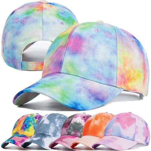 Summer Ladies Fashion Baseball Cap Ponytail Hat Tie-dye Peaked Cap Outdoor Sports Cap Sunscreen Sun Visor Casual Cap Rebound Cap