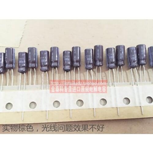 2020 hot sale 30PCS/50PCS NIPPON 100V1UF KY 5X11 Brown 105 degrees long life electrolytic capacitors Japan free shipping