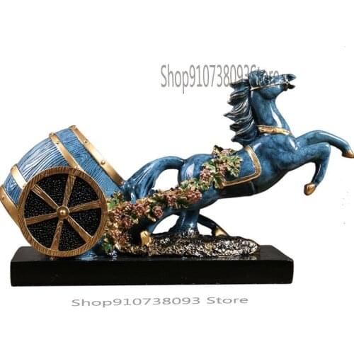 American Style Creative Living Room Red Wine Rack Decoration European Style Home Wine Cabinet Decoration Wine Rack Artworks Hors