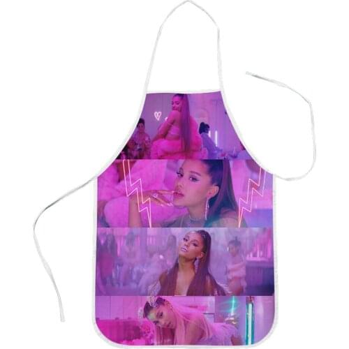 Singer Ariana Grande Kitchen Apron Sleeveless Polyester Aprons Adult Child Home Cleaning Tools Waist Baking Aprons Drop Shipping