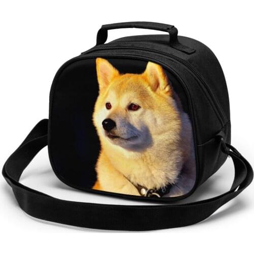 Shiba Inu Children fashion lunch bag thermal insulated bag travel casual insulated picnic bag thermo food for kids meal bag