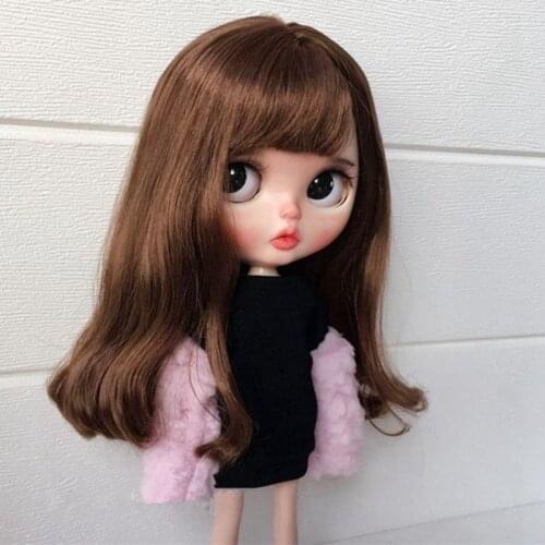 Fashion Blyth Doll Clothes fur Fleece Dress for Barbi Blyth Girl shirt 1/6 bjd Doll Accessories for Pullip Licca Azone Kurhn