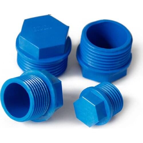 PVC outer plug plug rib clogging tooth water supply pipe 20 25 32 DN15 DN20 1 inch blue color