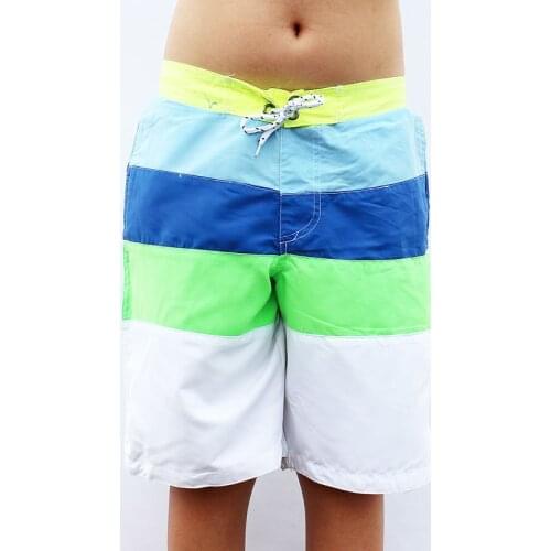 New Boys Summer Peach Skin Beach Shorts Swimwear Teenage Kids Elastic Waist Print High Waist Loose Shorts Beach Wear Swimsuit