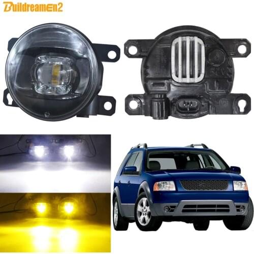 Fog Light Assembly 30W 8000LM Car Front Bumper LED Lens Fog Lamp White Yellow 12V For Ford Freestyle SEL 2005 2006 2007