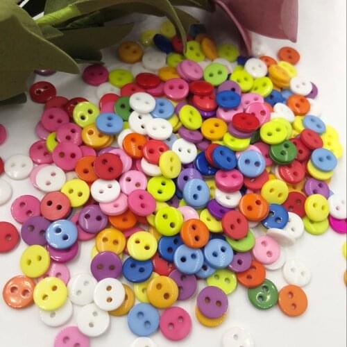 200pcs 8mm Mixed Round Resin Sewing Buttons for Scrapbooking craft Fashion Accessories PT12
