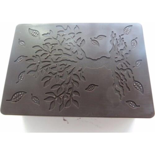 QT0054 Square Shape Tree Stamp Handmade Soap Mold Art Pattern Chocolate Mould DIY Silicone Soap Molds Pudding Jelly Candle Clay
