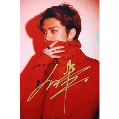 Hand signed EXO Oh SeHun Se Hun autographed photo LOVE SHOT 5*7 122018C