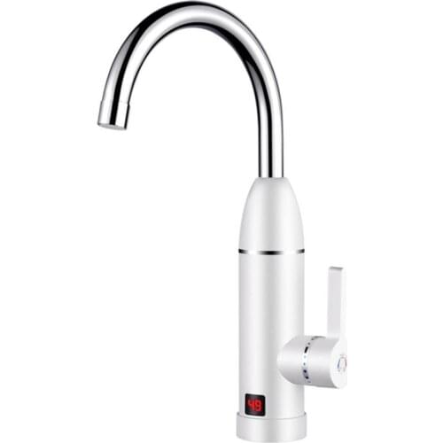 Stainless steel LED digital display hot and cold water faucet mixer water heater kitchen sink faucet