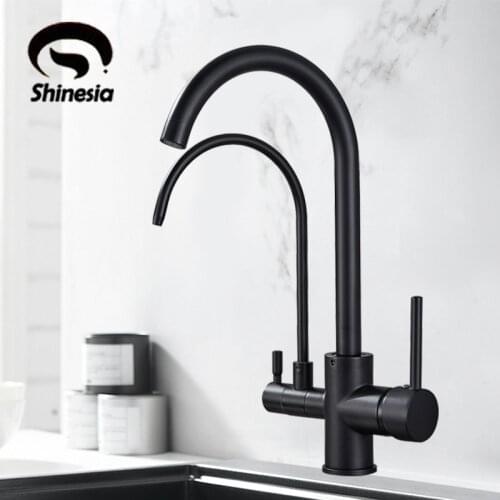 Bathroom Kitchen Purification Faucet Deck Mounted 360 Degree Rotation Mixer Tap Drinking Water Tap for Kitchen Deck Mounted