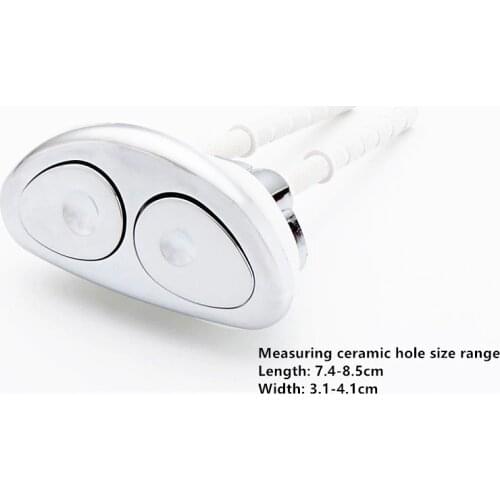 90X45mm Triangle double control toilet water tank Push button,ABS Toilet dual Push button,Toilet water tank flush push button