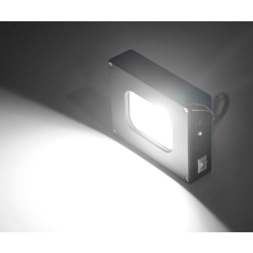 Ultra Thin Black Rectangle 4.0AH 150-450LM 10W Mini Rechargeable LED Flood Light & Power Bank for travel camping, hiking