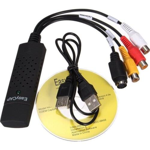 USB 2.0 Audio Capture Adapter VHS VCR TV to DVD Converter Digital Video Grabber Recorder Device for Windows PC