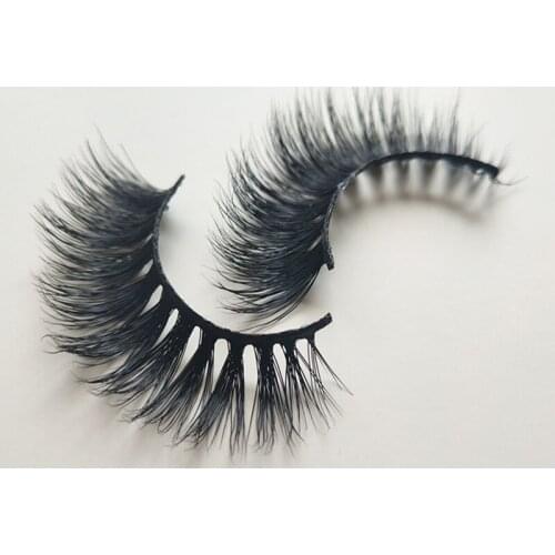 IN USA 2000PAIR Mink Hair False Eyelashes Wispies Fluffies Drama Eyelashes Natural Long Soft Handmade Cruelty-free Black Lashes