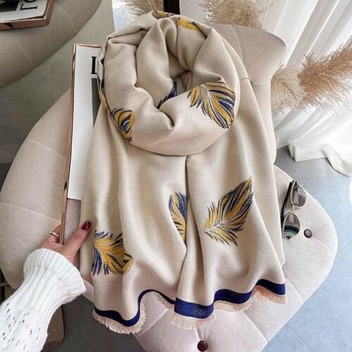 Women Cotton Cashmere Scarves Lady Winter Thicken Scarf Bandana Warm Soft Pashmina Shawls Wraps Stoles Female Wool Long Scarf