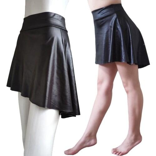 Spandex Womens Skirts With Irregular Waist Short Front And Long Back Sexy