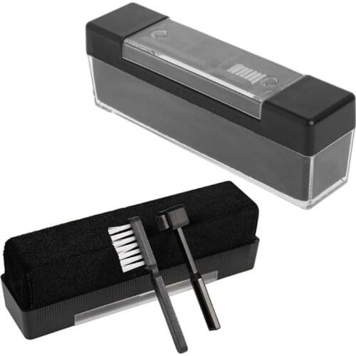 1 Set Carbon Fiber Velvet Anti Static Cleaning Brush for LP Vinyl Records Tools