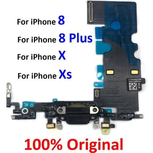 100% Original Charger Board PCB Flex For Iphone 7 8 Plus X XS USB Port Connector Dock Charging Ribbon Cable