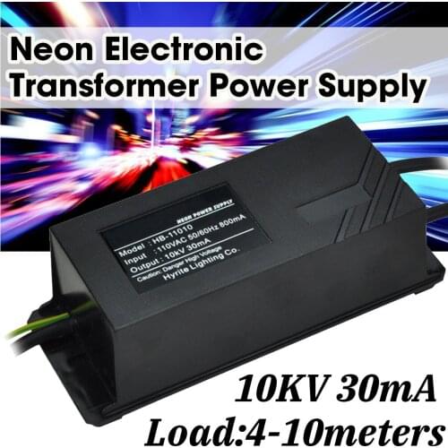 110V 7.5KV/10KV 30mA Neon Electronic Transformer Power Supply Load 4-10meters