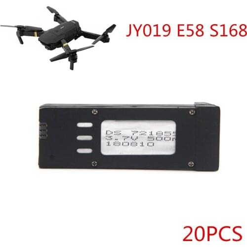 20pcs Original Battery for E58 JY019 S168 RC Quadcopter Spare Parts DS 721855 3.7V 500mAH Lipo Battery For RC Drone