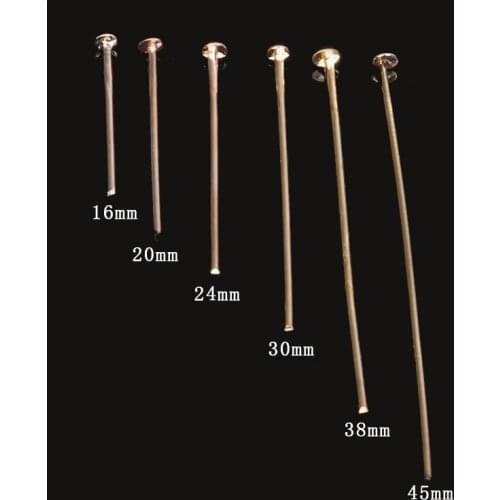 Promotion! Rose Gold Flat Head Pins Size:16/20/24/30/38/45mm 170-600pcs/lot For DIY Fashion Jewelry Making Findings Accessories