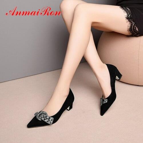 Замшевые туфли-лодочки AnmaiRon China At AliExpress