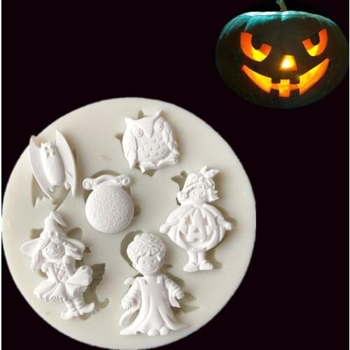 Halloween Series Ghost Shape Silicone Mold Fondant Cake Mold Chocolate Fudge Tool K059