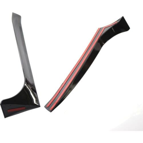 2Pcs Rear Roof Window Side Spoiler Wing HIgh Quality Plastic Custom Parts Car-Styling Trim Cover for VW Golf 6 GTI Gloss Black