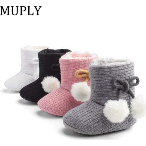 New Winter Super Warm Newborn Baby Girls First Walkers Shoes Infant Toddler Soft Soled Anti-slip Boots Booties