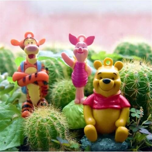 Disney Winnie the Pooh Piglet Tiger 5.5cm Action Figure Anime Decoration Collection Figurine mini doll Toy model for kids gifts