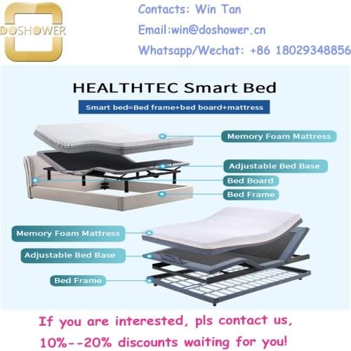Electric adjustable bed set of smart bed multifunctional for healthtec smart bed