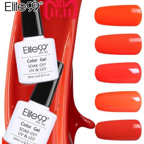 Elite99 Orange Color Series Nail Gel Polish 10ml UV Gel LED Lamp Manicure Lacquer Soak Off Hot Sales Long Lasting Nail Art Gel