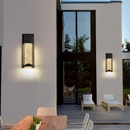 European luxury crystal bubble LED Wall Lamp Waterproof IP67 85~265V Wall Lamp For outdoor street Path Porch sconce Lighting