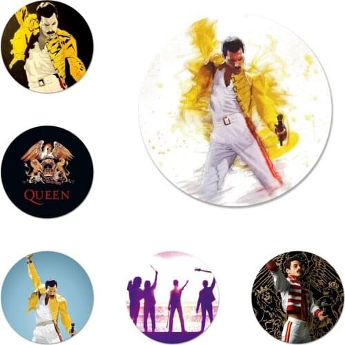 Freddie Mercury Queen Badge Brooch Pin Accessories For Clothes Backpack Decoration gift