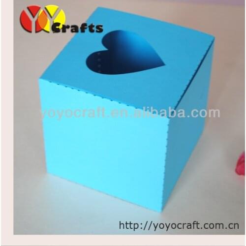 Hot sell wedding supply free logo laser cut paper in various color wedding cake favor box