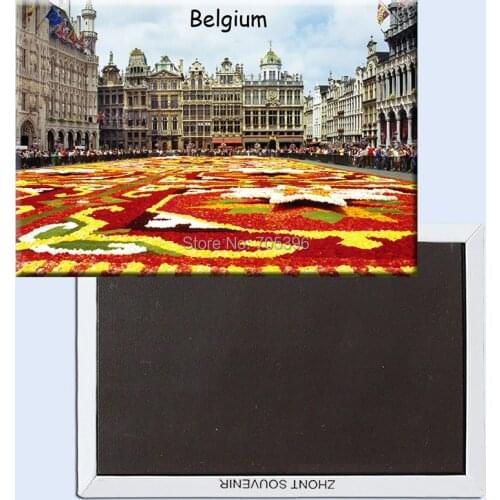 Grand-Place-Flower-Carpet-Brussels-Belgium Souvenir Fridge Magnets 20764 Tourist Refrigerator Magnets 78*54mm