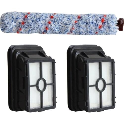 2pcs HEPA Filters + Roller Brush for Bissell Crosswave 1866 1785 Vacuum Cleaner