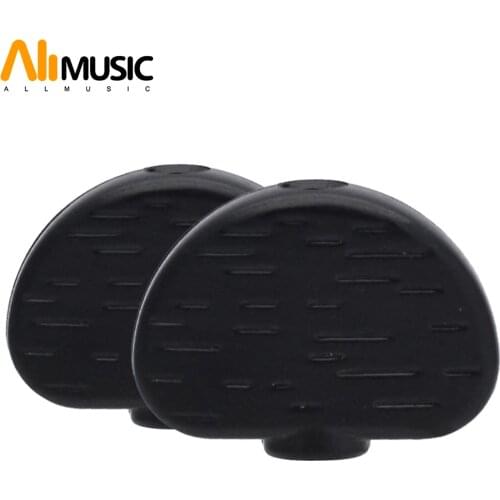 6pcs Black Wood texture Guitar Tuning Pegs Tuners Machine Heads Replacement Button knob Handle Butterbean Cap tip