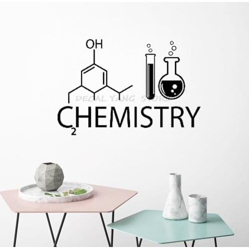 Molecules Chemistry Vinyl Wall Decal Lab School Class Room Decoration Creative Wall Stickers Science Bedroom Home Decor