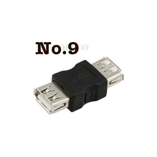 Wholesale - Good quality USB A Female to A Female Gender Changer USB 2.0 Adapter free shipping 100pcs/lot