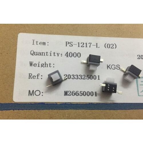 Original new 100% high quality self-locking switch 5.8*5.8*7.5 patch 2pin side button flat head small self locking thread