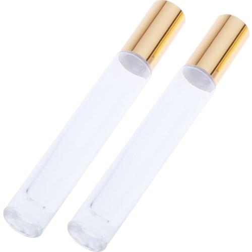 Perfeclan 2X Empty Perfume Roller Ball Bottles Case Essential Oil Glass Jars
