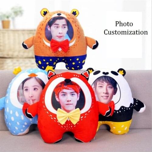 55x45cm New Hot Photo customization cushion Plush Toys Dolls Stuffed Animal Pillow Sofa Car Decorative Creative Birthday Gift