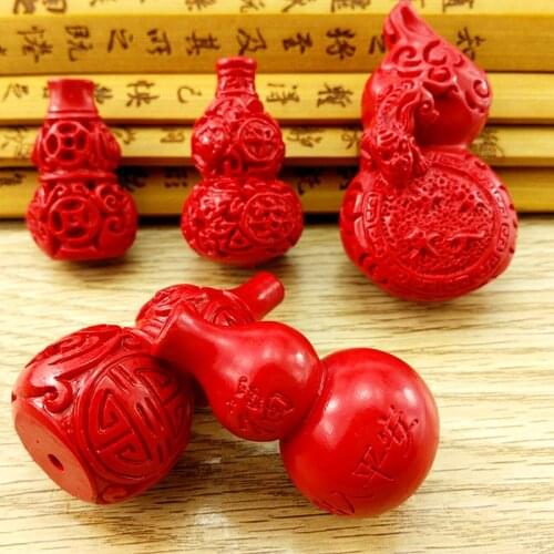 Cinnabar Safety Gourd Pendant Natural DIY Jewelry Accessories Sweater Chain