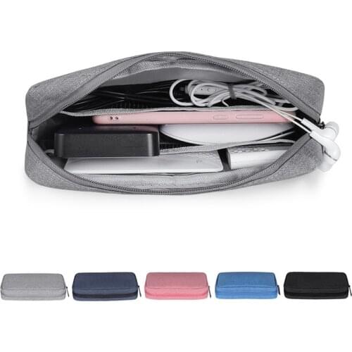 Portable Digital USB Cable Travel Storage Bag Earphone Charger Electronic Accessories Organizer Cosmetic Pouch Storage Bag Case